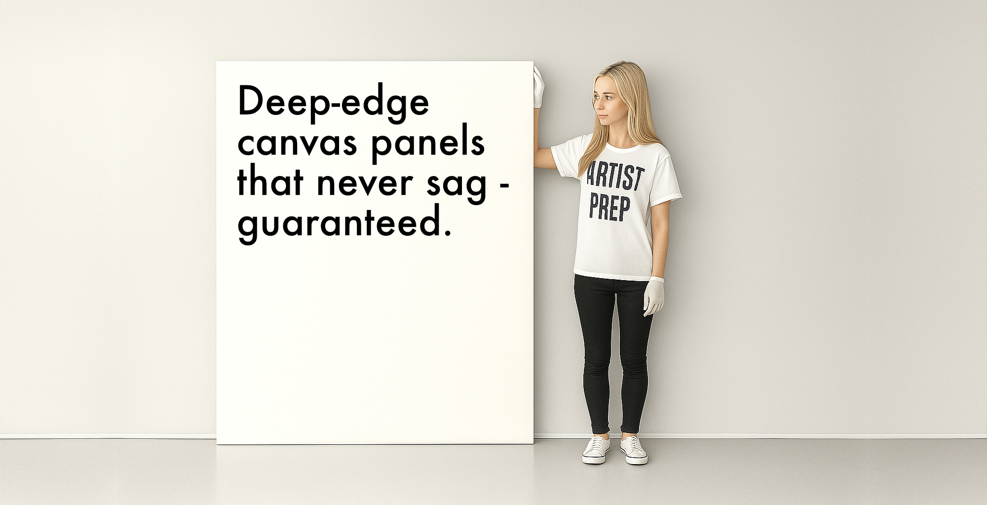 Custom size canvas with solid back